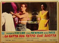 d262 CAT ON A HOT TIN ROOF Italian photobusta movie poster '58 Taylor