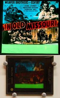 g096 IN OLD MISSOURI movie glass lantern slide '40 Weavers Brothers!