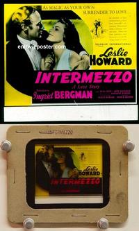 g099 INTERMEZZO movie glass lantern slide '39 Ingrid Bergman, Howard