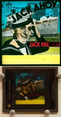 g114 JACK AHOY movie glass lantern slide '34 Jack Hulbert, Navy!