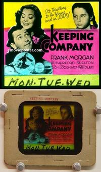 g132 KEEPING COMPANY movie glass lantern slide '40 Frank Morgan