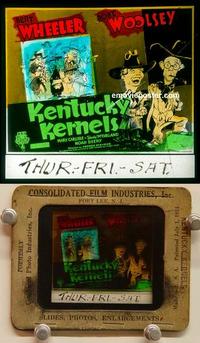 g134 KENTUCKY KERNELS movie glass lantern slide '34 Wheeler & Woolsey!