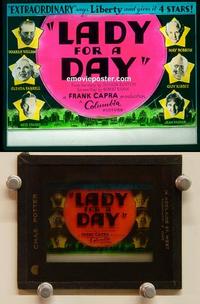 g159 LADY FOR A DAY movie glass lantern slide '33 William, Frank Capra