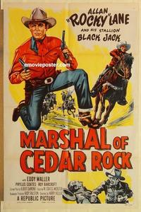 k662 MARSHAL OF CEDAR ROCK one-sheet movie poster '53 Allan Rocky Lane