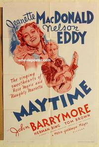 k671 MAYTIME one-sheet movie poster R62 Jeanette MacDonald, Nelson Eddy