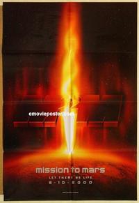 k680 MISSION TO MARS DS teaser one-sheet movie poster '00 Gary Sinise