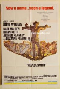 k714 NEVADA SMITH one-sheet movie poster '66 Steve McQueen, Karl Malden