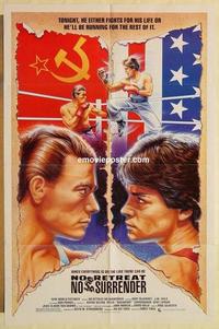 k724 NO RETREAT NO SURRENDER one-sheet movie poster '86 Van Damme