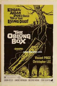 k728 OBLONG BOX one-sheet movie poster '69 Vincent Price, Christopher Lee