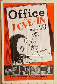 k733 OFFICE LOVE-IN one-sheet movie poster '68 workplace sexploitation!