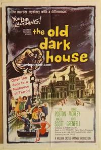 k735 OLD DARK HOUSE one-sheet movie poster '63 Hammer, William Castle