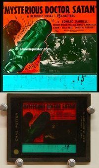 c108 MYSTERIOUS DOCTOR SATAN glass slide '40 serial!