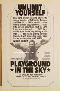 c672 PLAYGROUND IN THE SKY 1sh 1977 sky diving documentary, unlimit yourself!