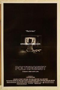 c673 POLTERGEIST heavy stock one-sheet movie poster '82 Tobe Hooper, Nelson