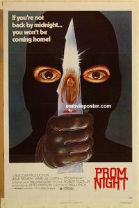 c680 PROM NIGHT one-sheet movie poster '80 Jamie Lee Curtis, horror!