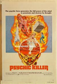 c682 PSYCHIC KILLER one-sheet movie poster '75 Julie Adams, Tanenbaum art!