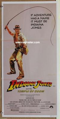 b257 INDIANA JONES & THE TEMPLE OF DOOM whip style Aust daybill movie poster '84