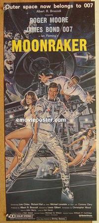 b268 MOONRAKER Aust daybill movie poster '79 Moore as James Bond!