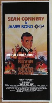 b269 NEVER SAY NEVER AGAIN Aust daybill movie poster '83 Connery, Bond