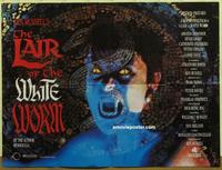 b219 LAIR OF THE WHITE WORM British quad movie poster '88 Ken Russell