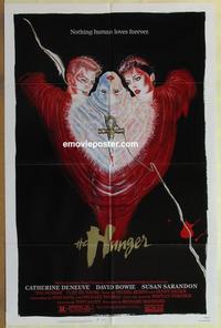 b777 HUNGER one-sheet movie poster '83 Catherine Deneuve, David Bowie