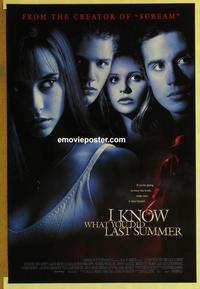 h774 I KNOW WHAT YOU DID LAST SUMMER DS one-sheet movie poster '97 Hewitt