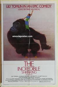 b790 INCREDIBLE SHRINKING WOMAN one-sheet movie poster '80 Lily Tomlin