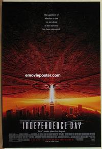 h777 INDEPENDENCE DAY advance one-sheet movie poster '96 Will Smith