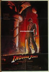 b794 INDIANA JONES & THE TEMPLE OF DOOM one-sheet movie poster '84 Ford