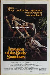b801 INVASION OF THE BODY SNATCHERS int'l style B one-sheet movie poster '78