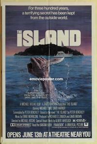 b806 ISLAND advance one-sheet movie poster '80 Peter Benchley, Caine