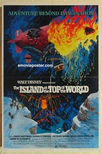 b807 ISLAND AT THE TOP OF THE WORLD one-sheet movie poster '74 Disney