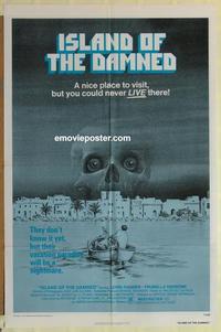 b809 ISLAND OF THE DAMNED one-sheet movie poster '78 AIP horror!