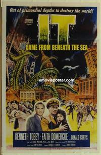 b810 IT CAME FROM BENEATH THE SEA one-sheet movie poster '55 Harryhausen