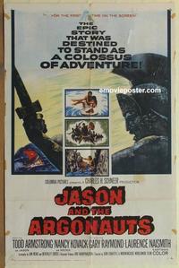 b814 JASON & THE ARGONAUTS one-sheet movie poster '63 Ray Harryhausen