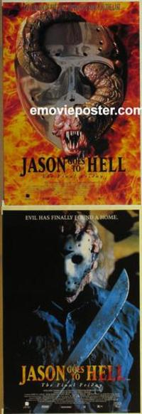 h783 JASON GOES TO HELL DS video one-sheet movie poster '93 two images!