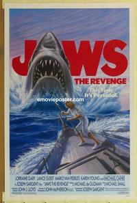 h785 JAWS: THE REVENGE one-sheet movie poster '87 this time it's personal!