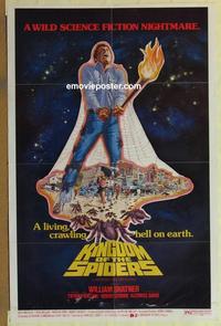b831 KINGDOM OF THE SPIDERS one-sheet movie poster '77 William Shatner