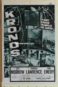 b833 KRONOS one-sheet movie poster '57 horrifying world-destroying monster!