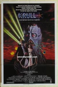 b834 KRULL one-sheet movie poster '83 great sci-fi fantasy image!