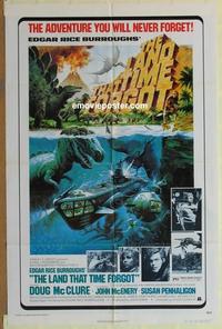 b837 LAND THAT TIME FORGOT one-sheet movie poster '75 great Akimoto artwork!