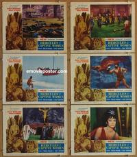 h553 HERCULES & THE CAPTIVE WOMEN 6 movie lobby cards '63 Reg Park