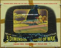 h393 HOUSE OF WAX movie lobby card #5 '53 great 3-D shadow image!