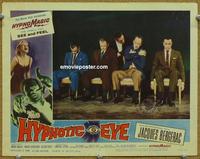 h398 HYPNOTIC EYE movie lobby card #4 '60 magician doing hypnosis!