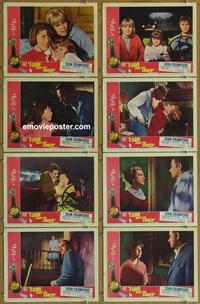h245 I SAW WHAT YOU DID 8 movie lobby cards '65 Joan Crawford, Ireland