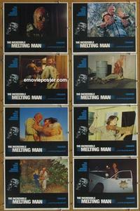 h247 INCREDIBLE MELTING MAN 8 movie lobby cards '77 AIP horror!