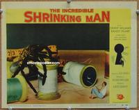 h408 INCREDIBLE SHRINKING MAN movie lobby card #6 '57 spider attack!