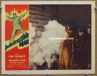 h414 INDESTRUCTIBLE MAN movie lobby card '56 Lon Chaney Jr, sci-fi!