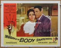 h417 INVASION OF THE BODY SNATCHERS signed movie lobby card '56