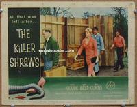 h437 KILLER SHREWS movie lobby card #8 '59 packed and leaving town!